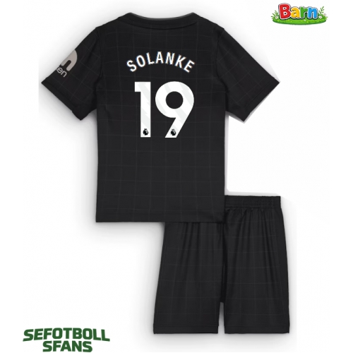 Tottenham Hotspur Dominic Solanke #19 Bortaställ Barn 2025-26 Kortärmad (+ Korta byxor)